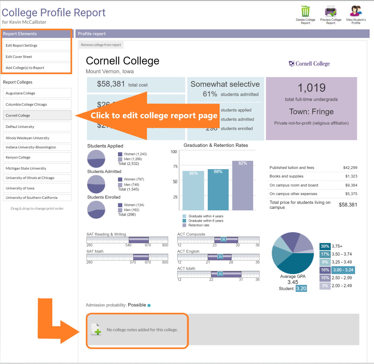 How do I create a College Profile Report? – CollegePlannerPro Support