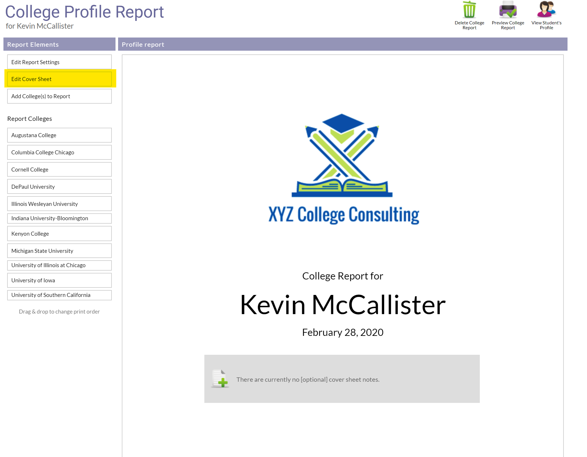 How do I create a College Profile Report? – CollegePlannerPro Support